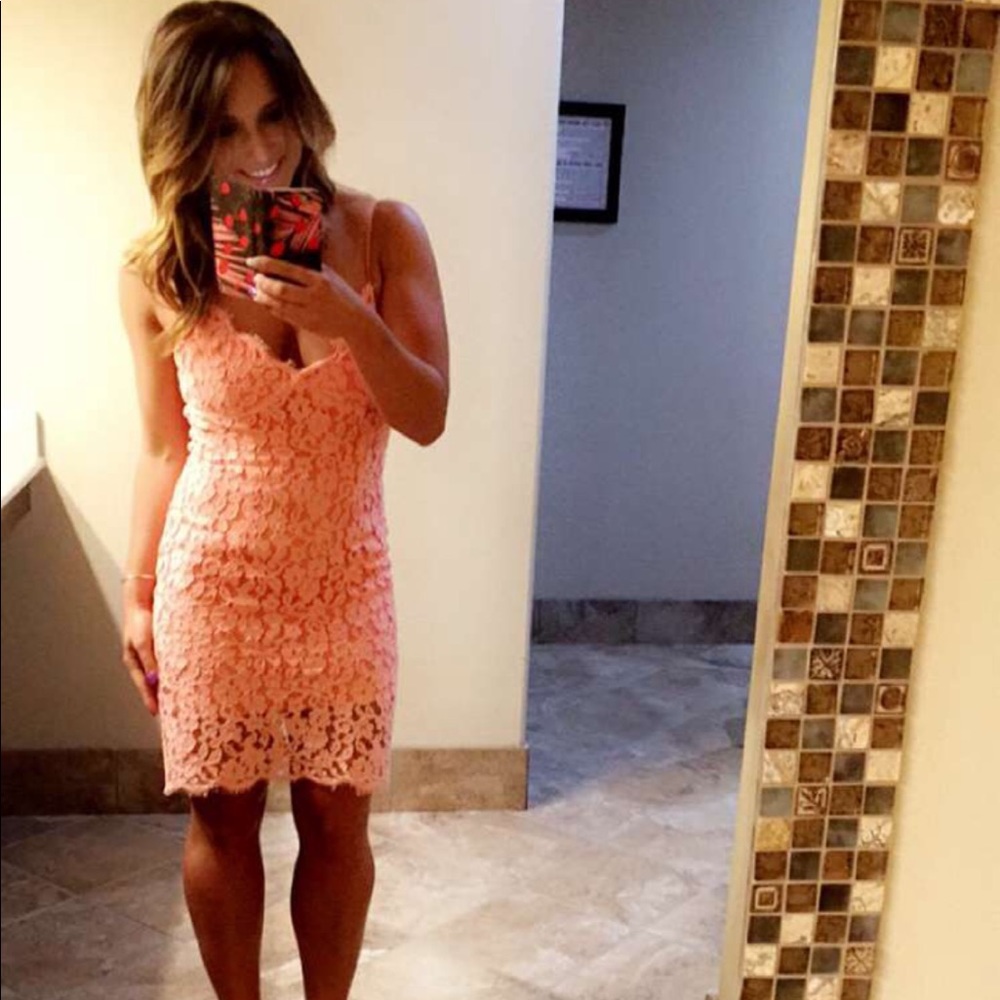 Coral dress from Lulu’s